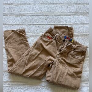 Empyre Corduroy Pants with Embroidered Logo - Beige/Tan | Size 25